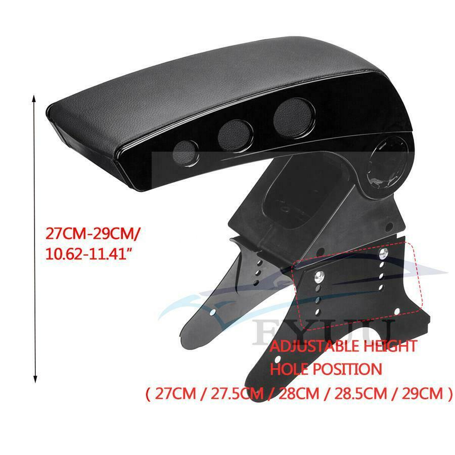 Car Van Truck Adjustable Central Console Armrest Storage Box Arm Rest Universal
