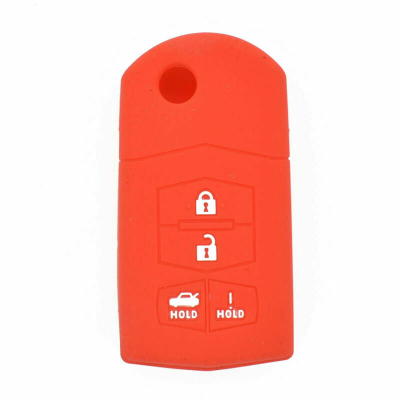 4 Button Silicone Key Case Cover Protective Shell For Mazda 3 5 6 CX-7 CX-9 RX-8