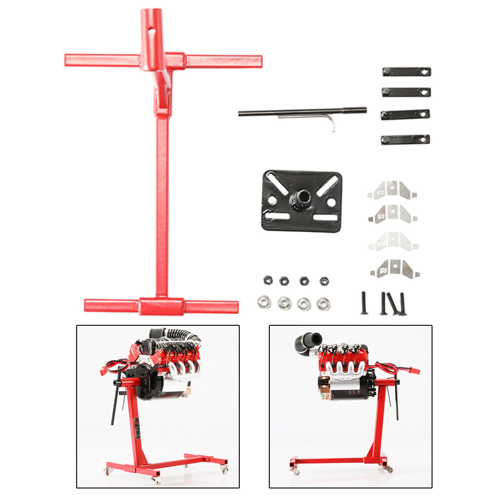 V8 Engine Maintenance Repair Bracket for SCX10 RC Car Tool Accessories