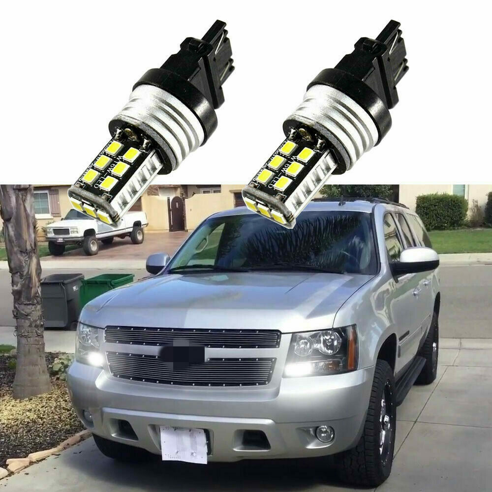 2x 3157 White 15-SMD LED Bulbs Daytime Running Lights DRL for Chevrolet
