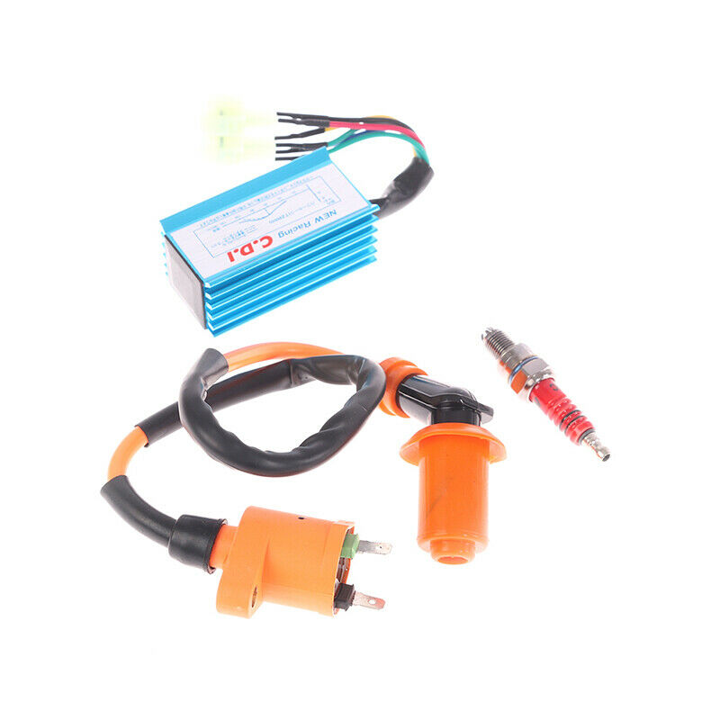 Racing 6 Pin CDI Ignition Coil Spark Plug For GY6 50cc 125cc 150cc Moped ScootI7
