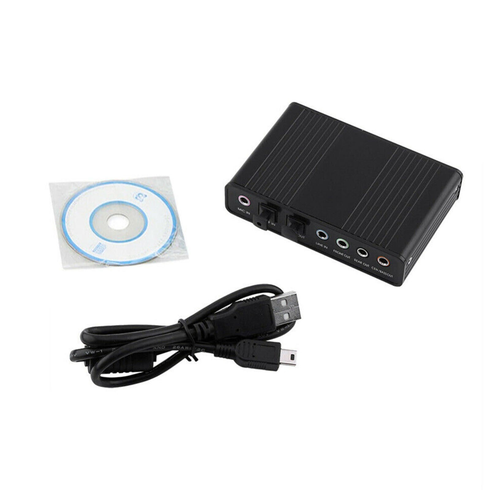 Channel External USB 5.1 Optical Audio Fiber Sound Card S/PDIF for Laptop PC NEW