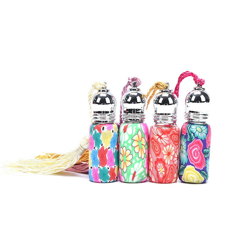 6ml Roll On Perfume Bottles Polymer Glass Bottle Refillable with Roller Ball XC