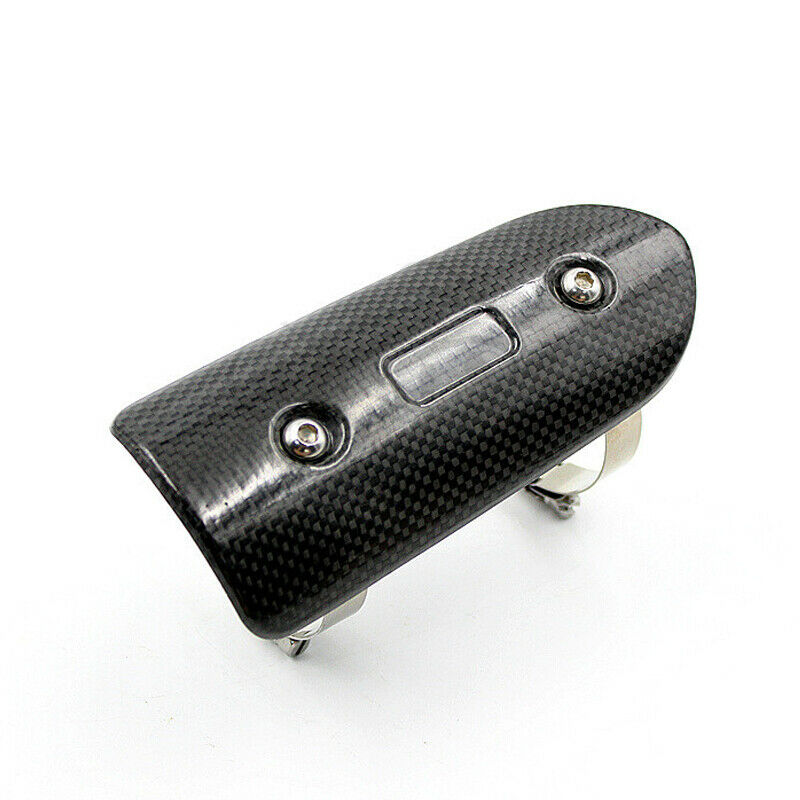 Motorcycle Bike Exhaust Pipe Guard Heat Shield Real Carbon Fiber Cover Protector
