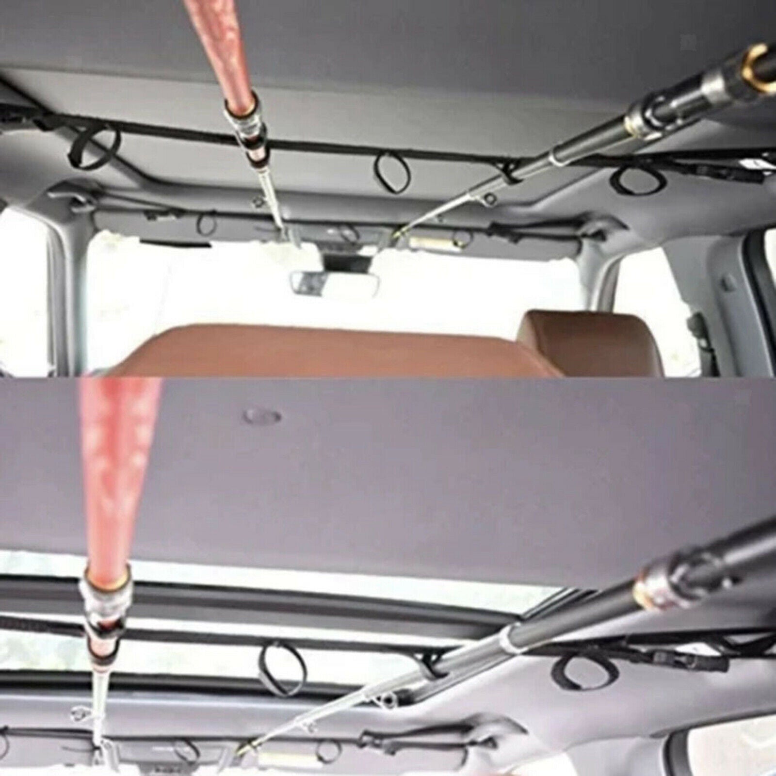Vehicle Fishing Rod Holder Organizer SUV Van Loops Rod Saver Keeper Carrier