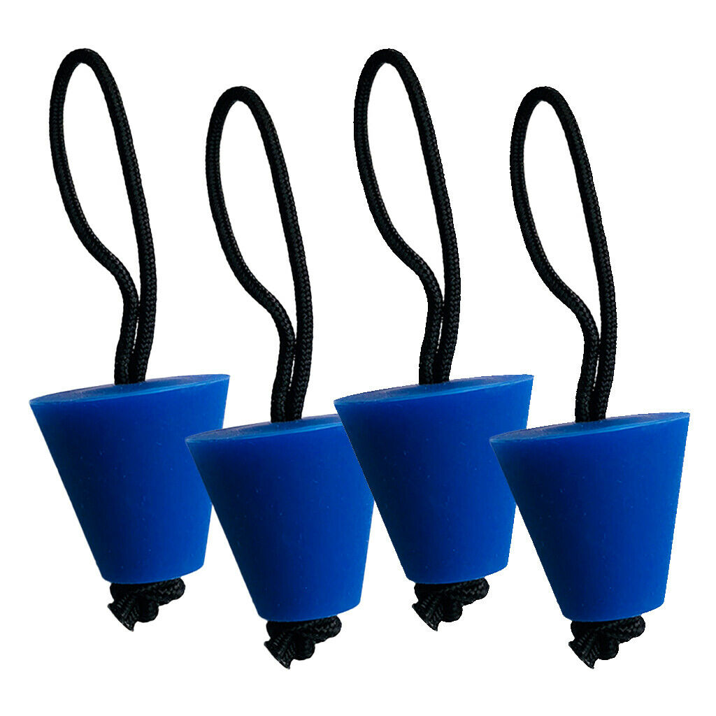 4Pcs Silicone Kayak Scupper Plug Drain Holes Plugs Kayak Stopper Bung Blue