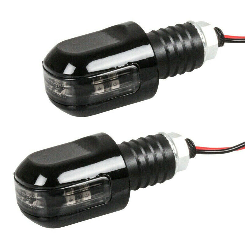2PCS Motorcycle Scooter LED Turn Signal Light Indicator Blinker Handle Bar End