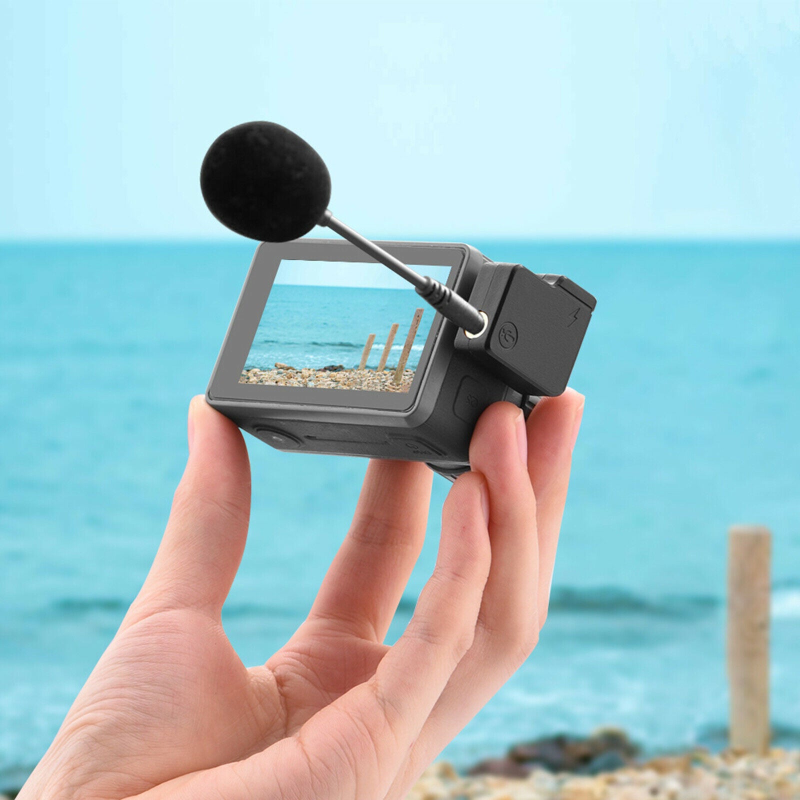 Dual 3.5mm Microphones  Audio Mic&USB-C Adapter for DJI Osmo Action