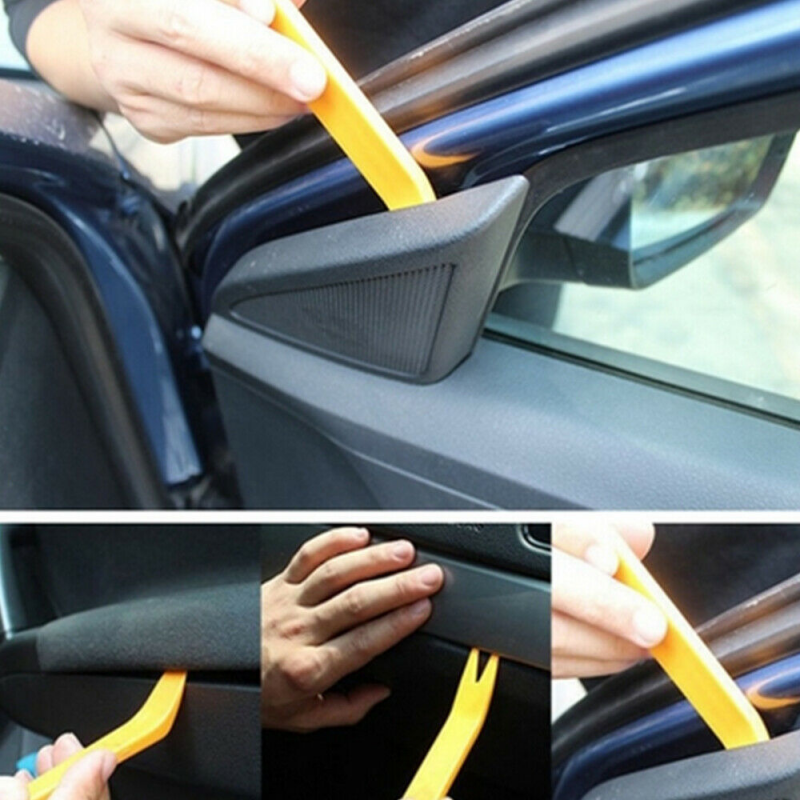12Pcs Instrument Panel Audio Stereo Pry Molding Car Radio Decoration Disassembly