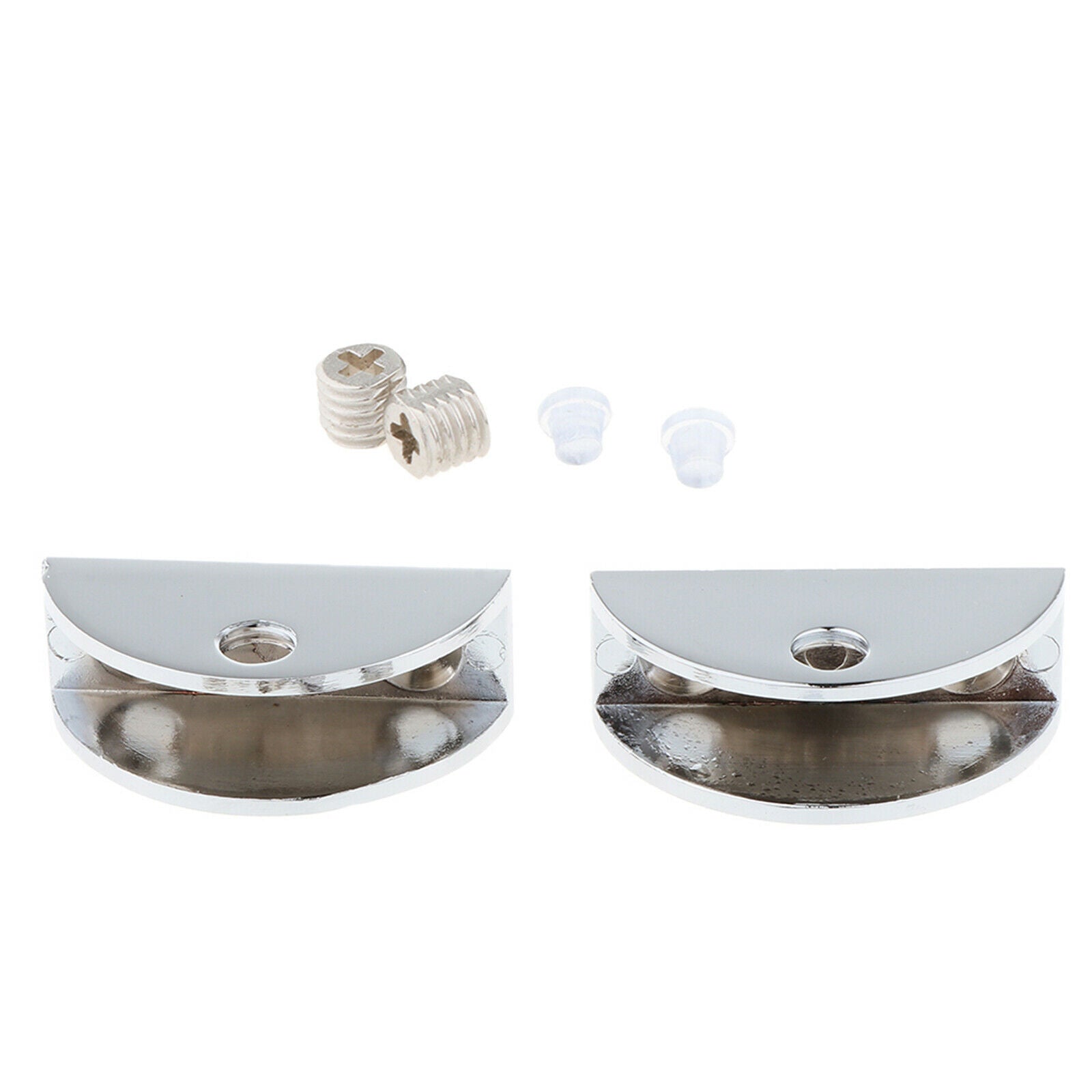 2pc Glass Clamps Clip Bracket Holder Shelf Handrails Flat Base Fixed Glass 6-8mm