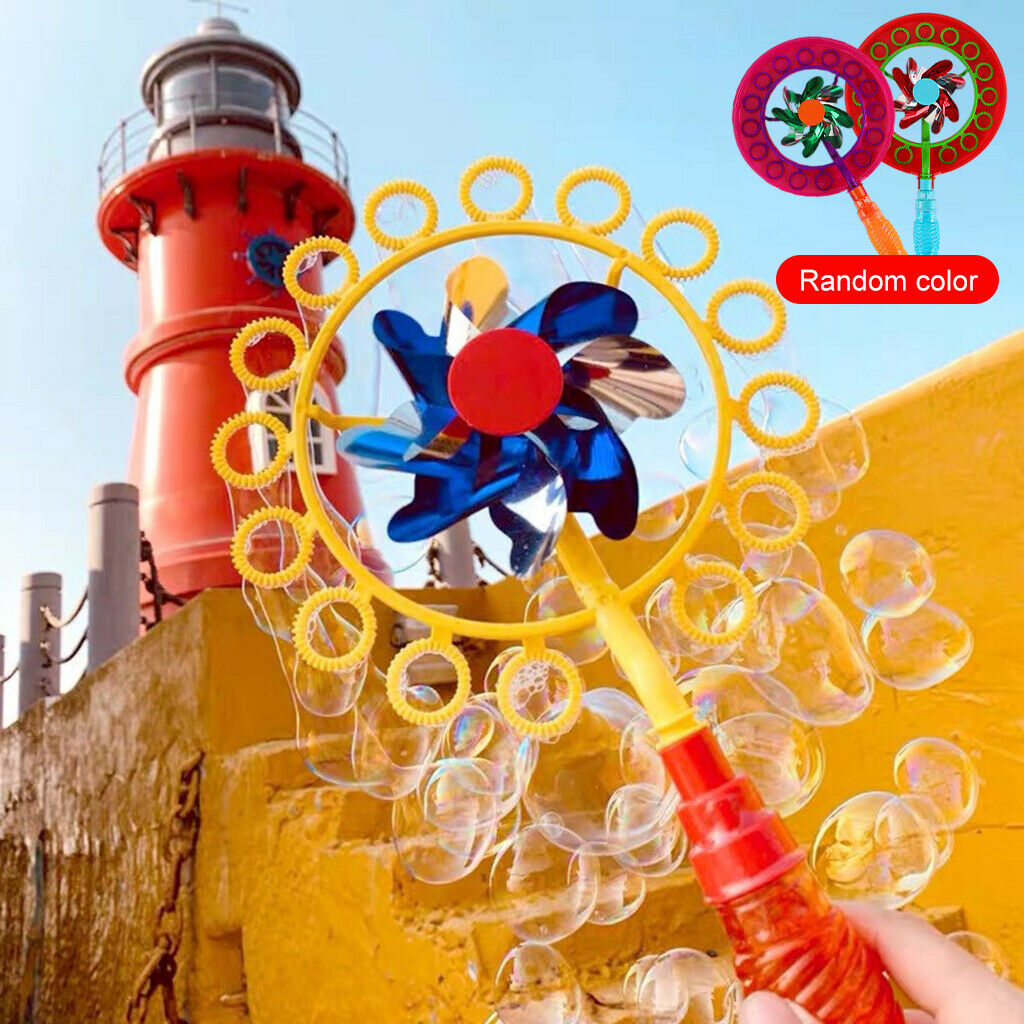 Fun Plastic Bubble Blowing Making Wand Maker Stick Colorful Outdoor Activity