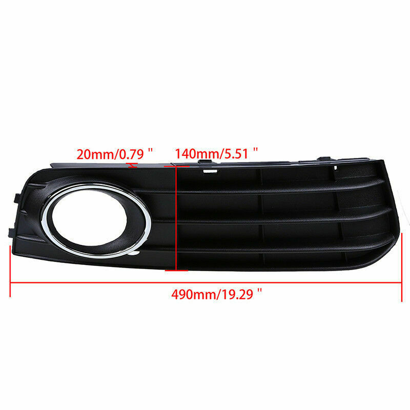 1x For Audi A4 B8 2007-2011 Right Side Bumper Fog Light Grille Bezel Cover Trim
