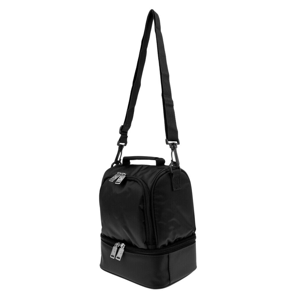 Dual Compartment Insulated Camping Cooler Bag Travel BBQ Picnic Tote Black