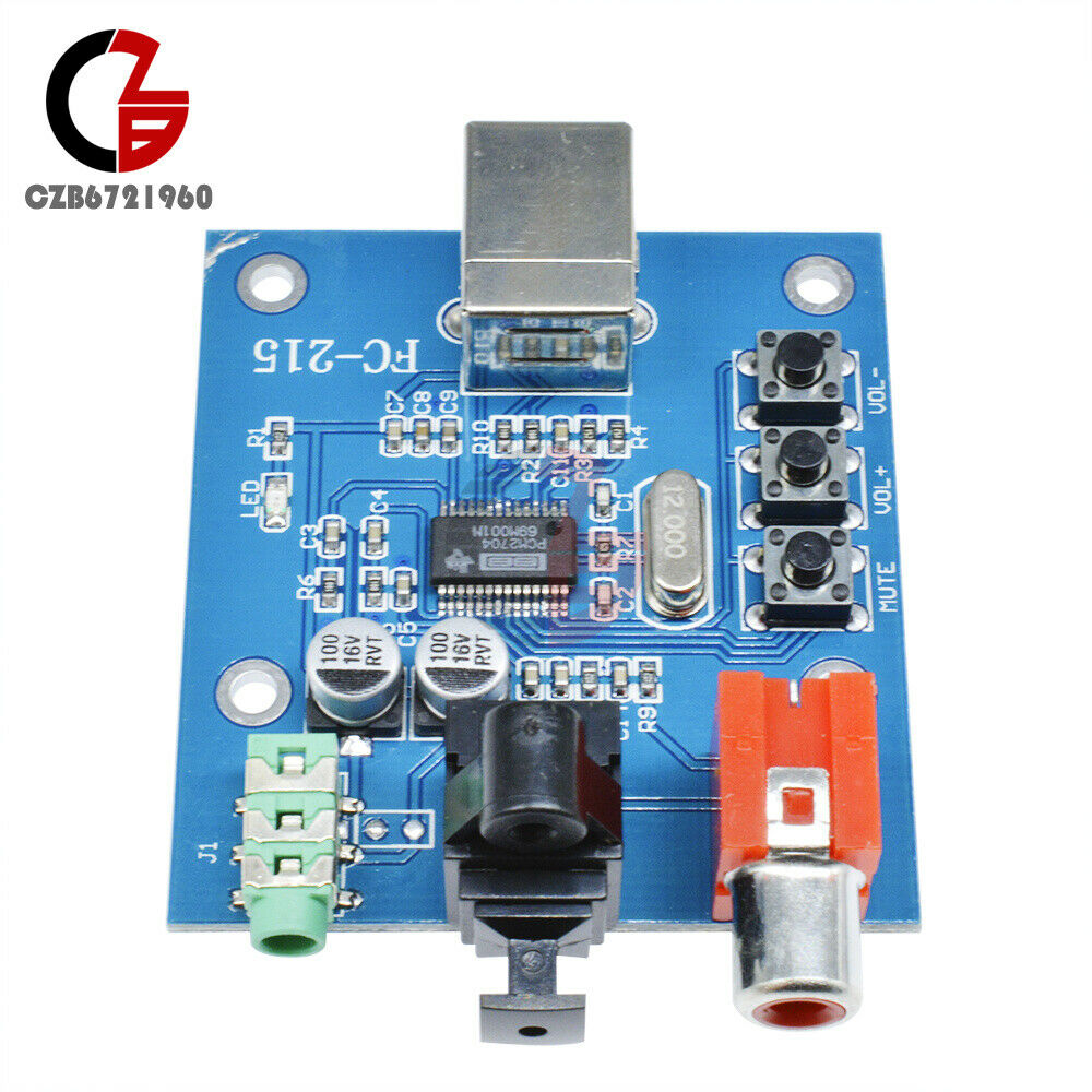 16-Bits PCM2704 DAC Decoder Board USB to Analog S/PDIF Output Audio Sound Card