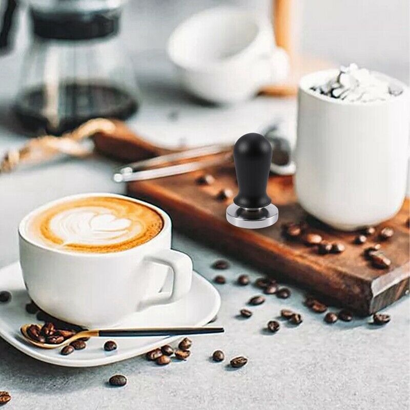 54Mm Stainless Steel Coffee Tamper Press Flat Base Espresso Beans With Hand PrG5
