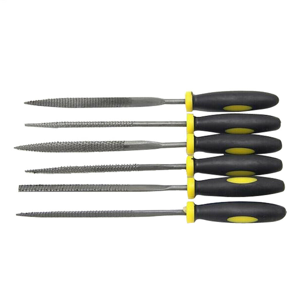 6Pcs Mini Filing Rasp Needle File Wood Hand Woodworking Files Tools 3x140mm