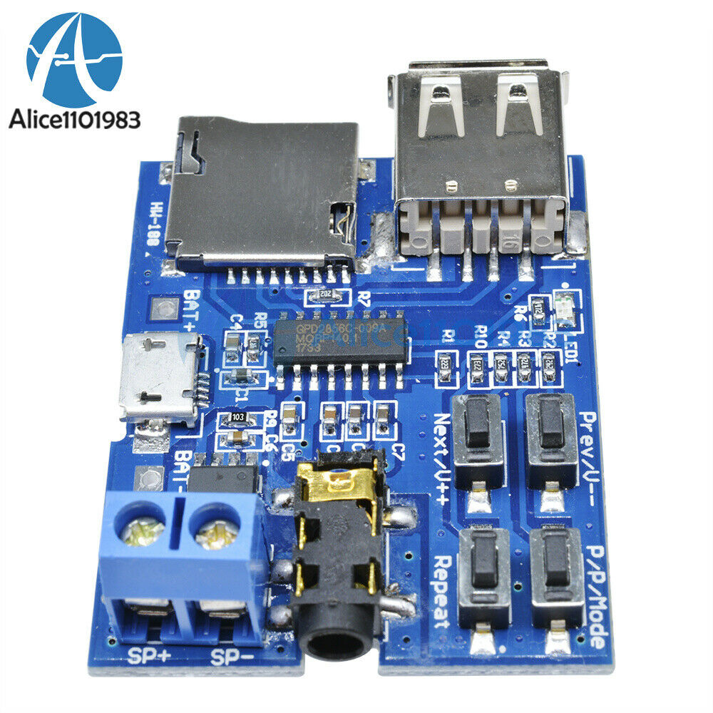 10PCS MP3 Decoder Board Digital Audio Amplifier Decoding Module TF-Card U-Disk