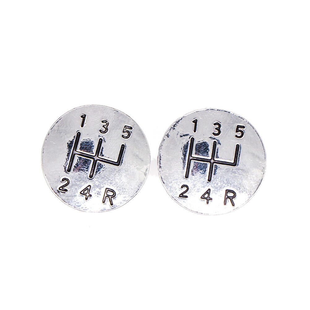 New Fashion Unisex Metal Plain Car Shift Cufflinks Wedding Shirt Cuff Buttons BD