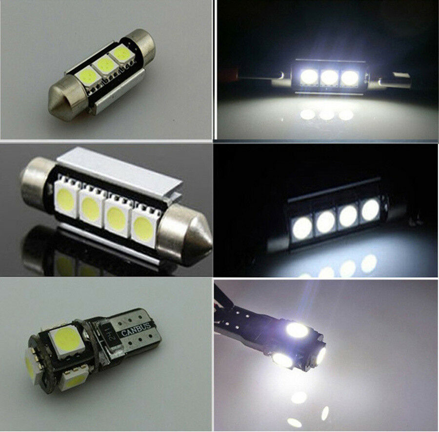 14x White Interior Dome LED Light Package Kit For BMW 3 Series E90 328i 335I 4