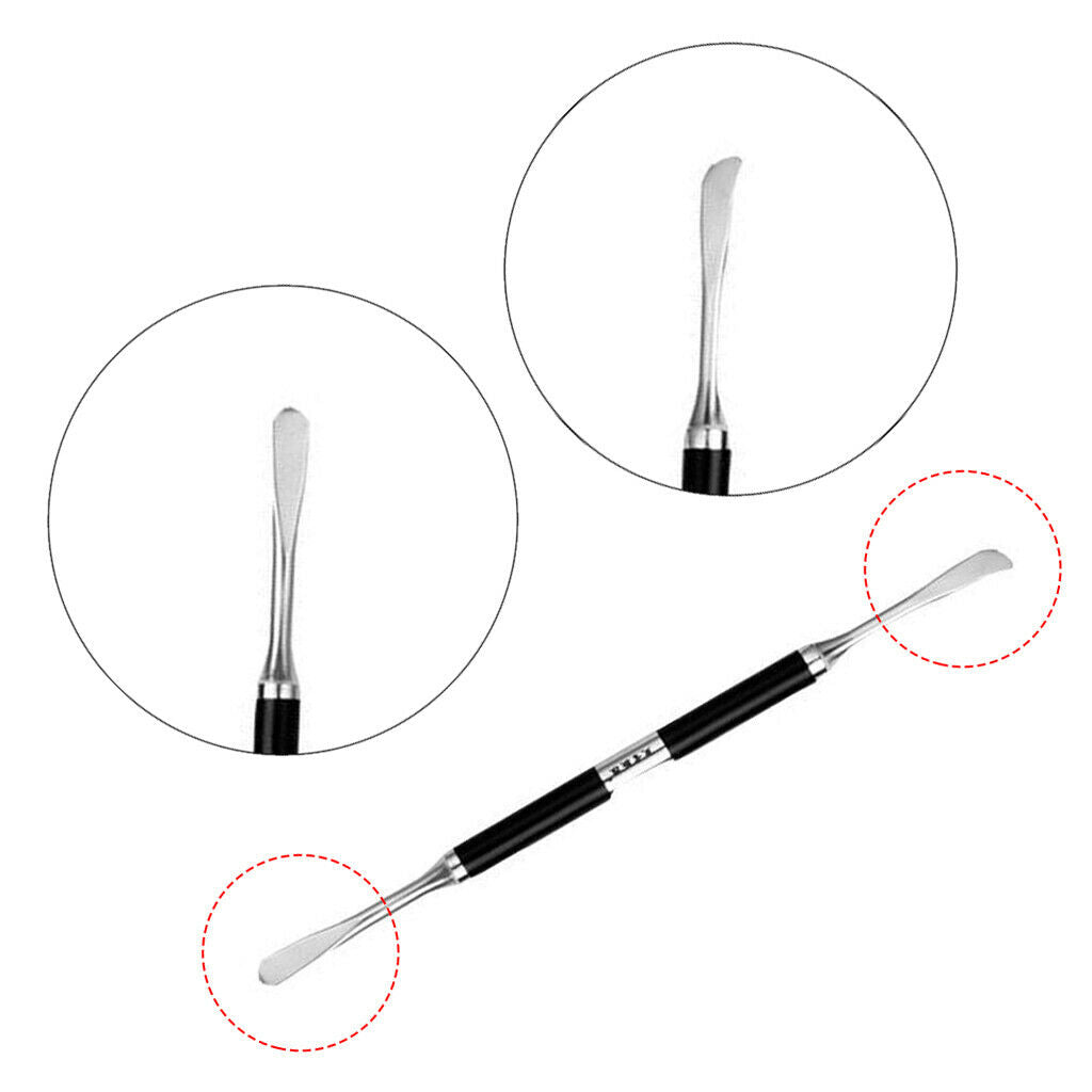 Flexible Stainless Steel Dual-Ended Makeup Mixing Spatula Easy to Clean