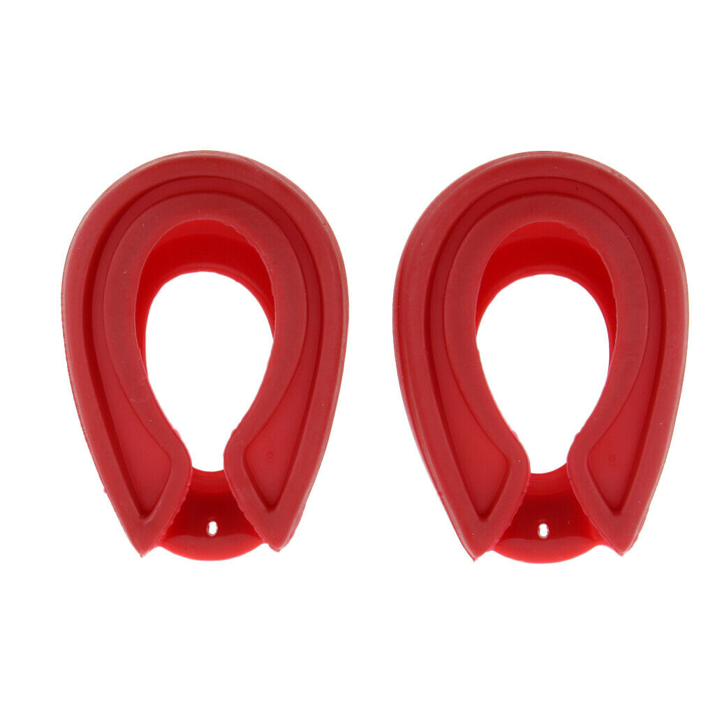 Silicone Ear Shield Salon Hairdressing Ear Cover Protector Muffs Cushion Red