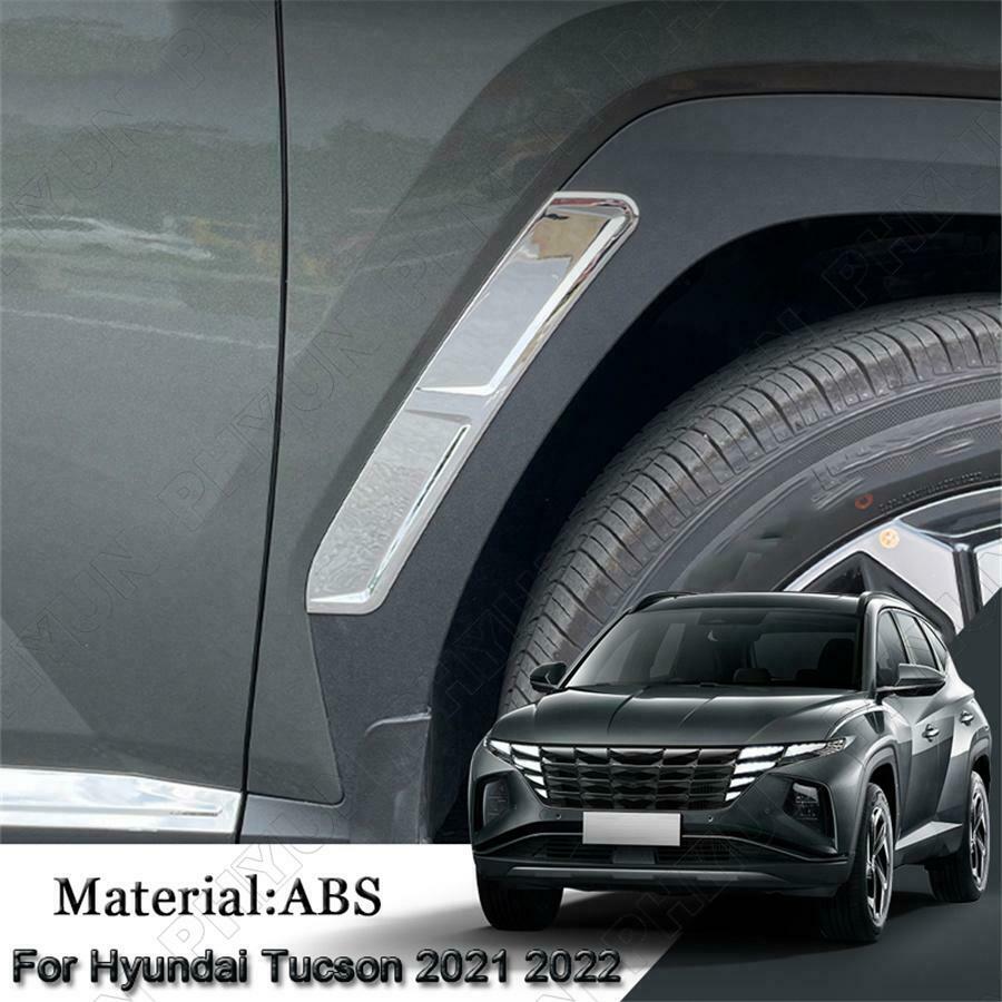 For 2021 2022 Hyundai Tucson NX4 Wheel Eyebrow Stickers ABS Trim Side Covers 4x