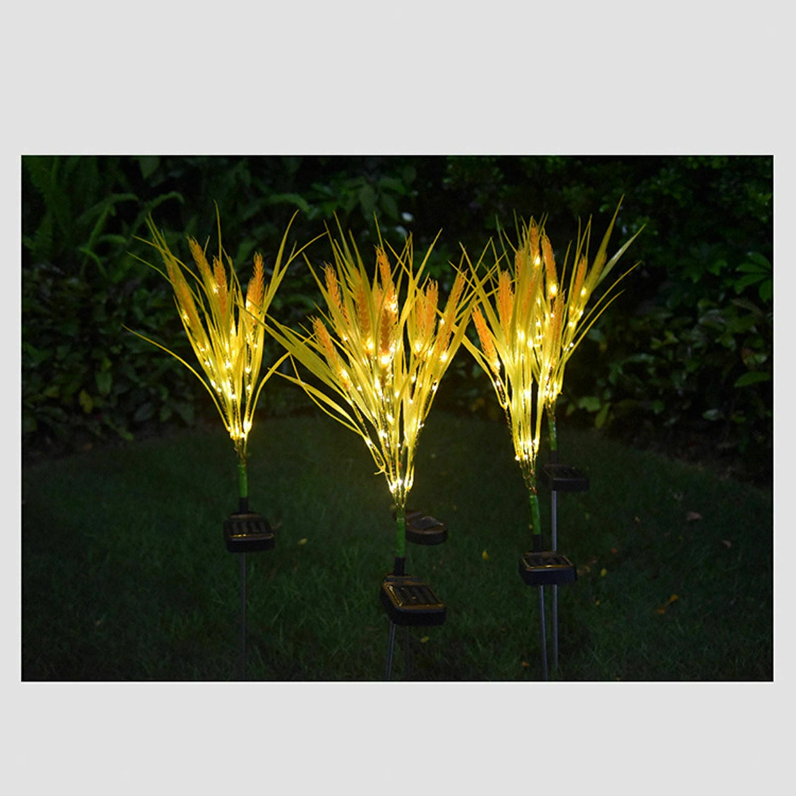 Solar Garden Stake Lights Street LED Solar Powered Landscape Festival Wheat