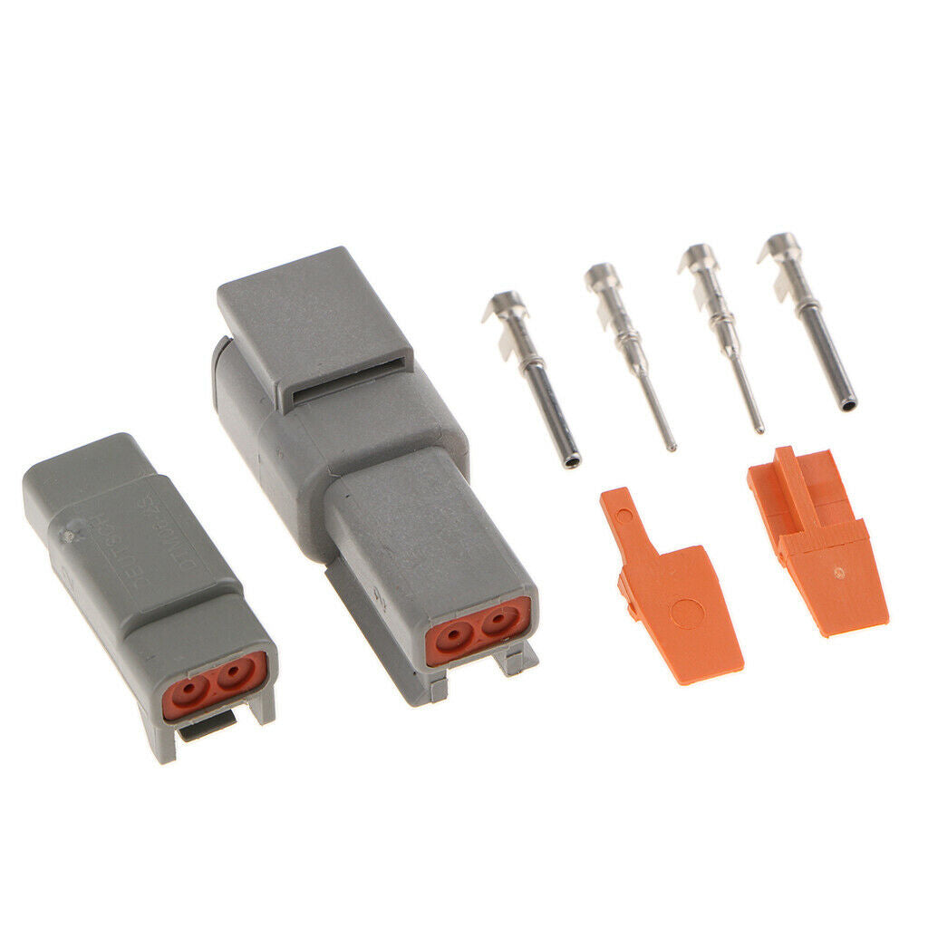 1 Set 20A Waterproof 2Pins Sealed Electrical Wire Connector Plug Terminals