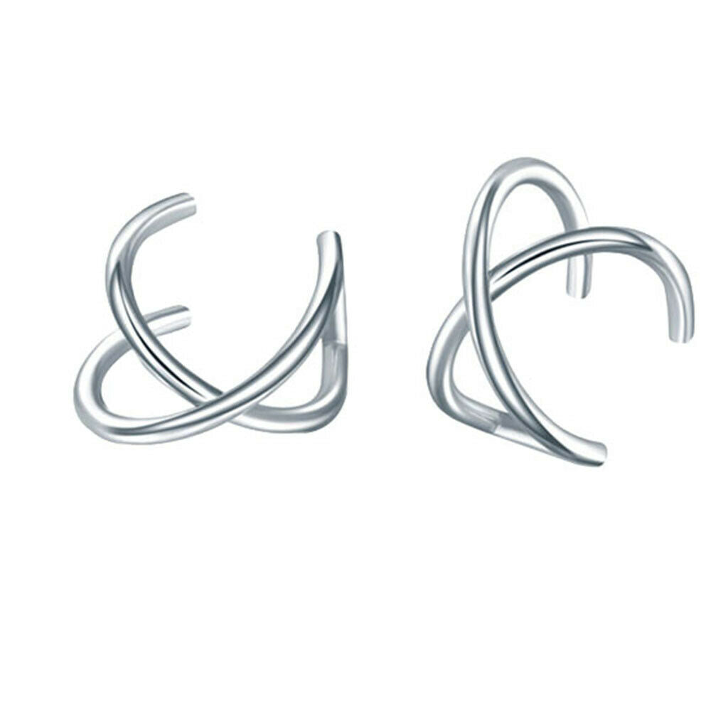 12 Pairs Stainless Steel Chic Modern Ear Cuff Non-Piercing Earrings Women