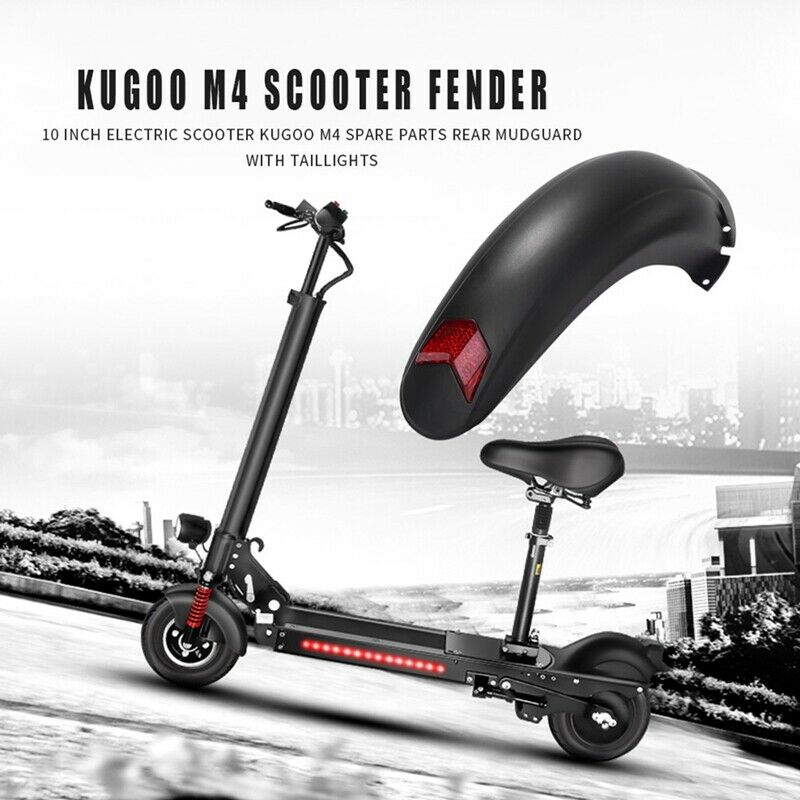 10 Inch Electric Scooter Rear Fender Guard with Taillight for Kugoo M4 Z4Z4