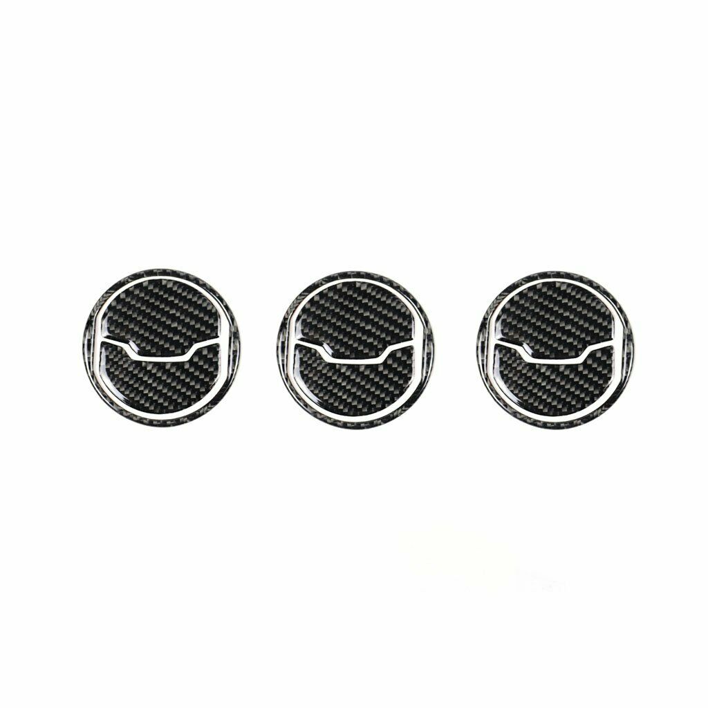 3 In 1 Carbon Fiber Air  Vent Outlet Trim Set For Ford Mustang 2015-17