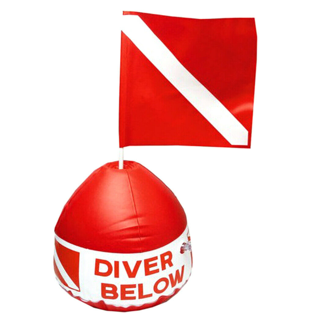 Snorkel Scuba Diving Dive Flag and Float Diver Below Inflatable Bouy Ball