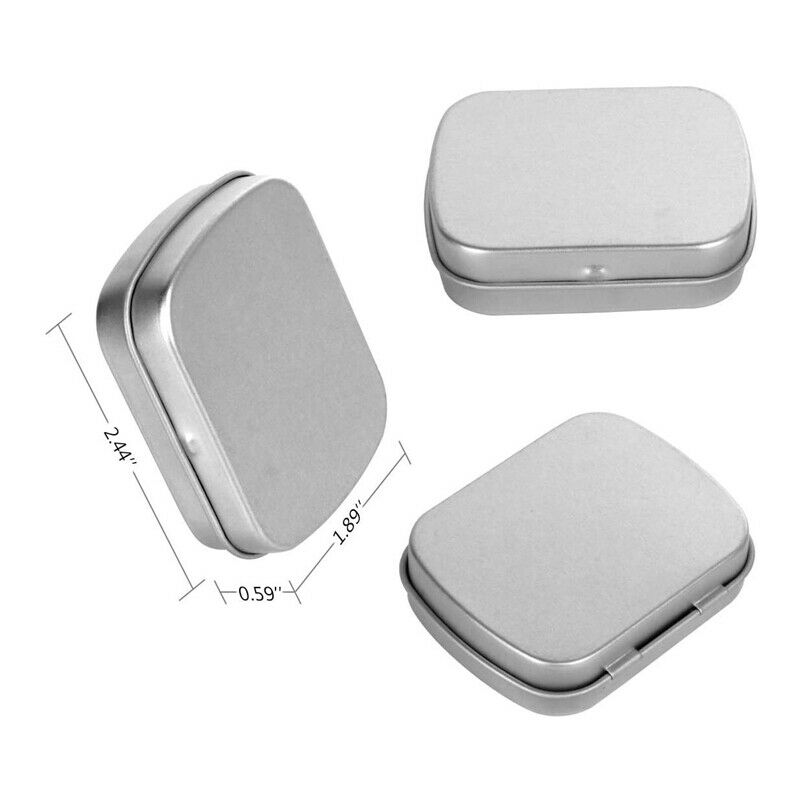 Metal Containers-12 Pack Metal Tin Box Mini Portable Box Containers for Ding PR2