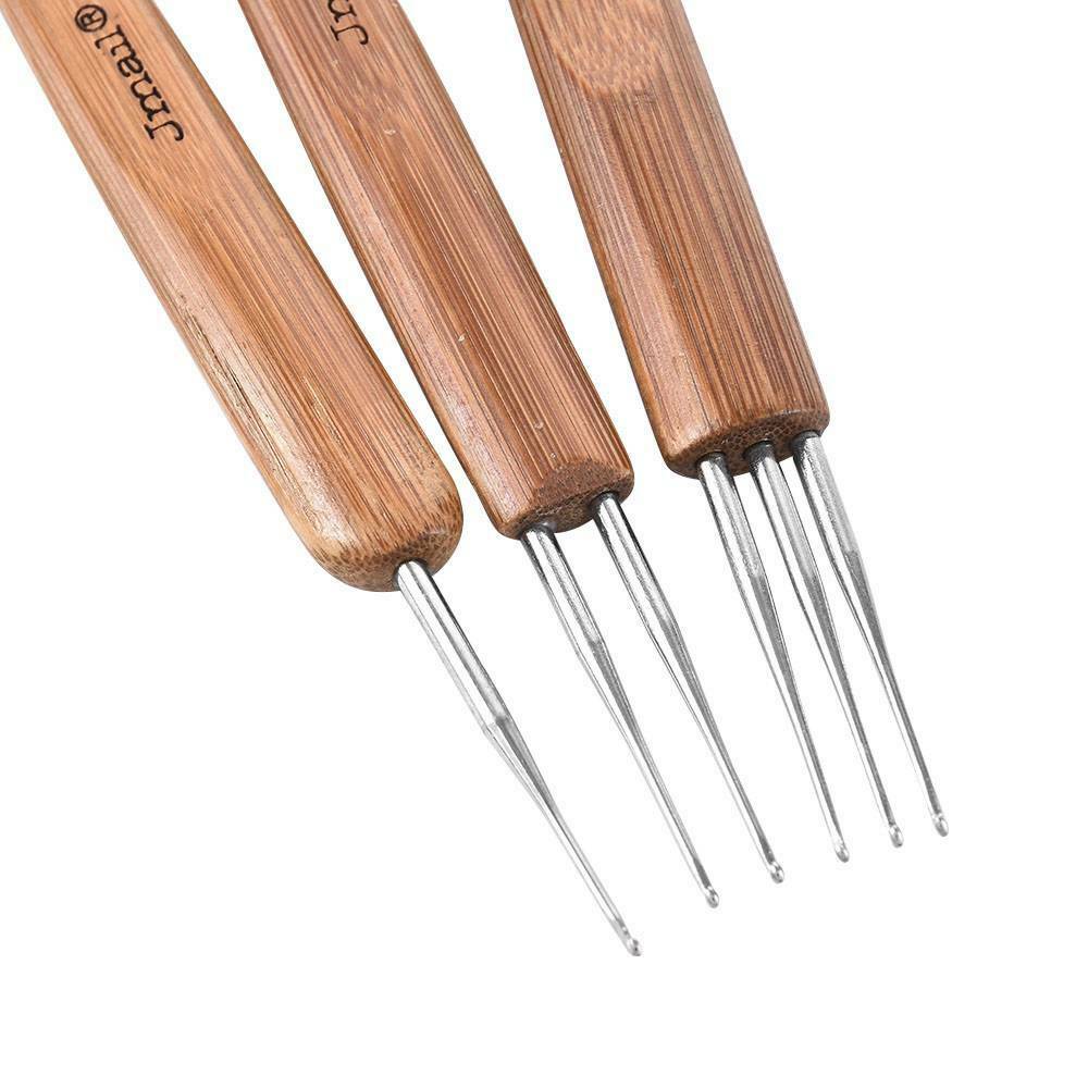 3x Crochet Hook Needle for Braid Hair Micro Braid Needle Dread Lock