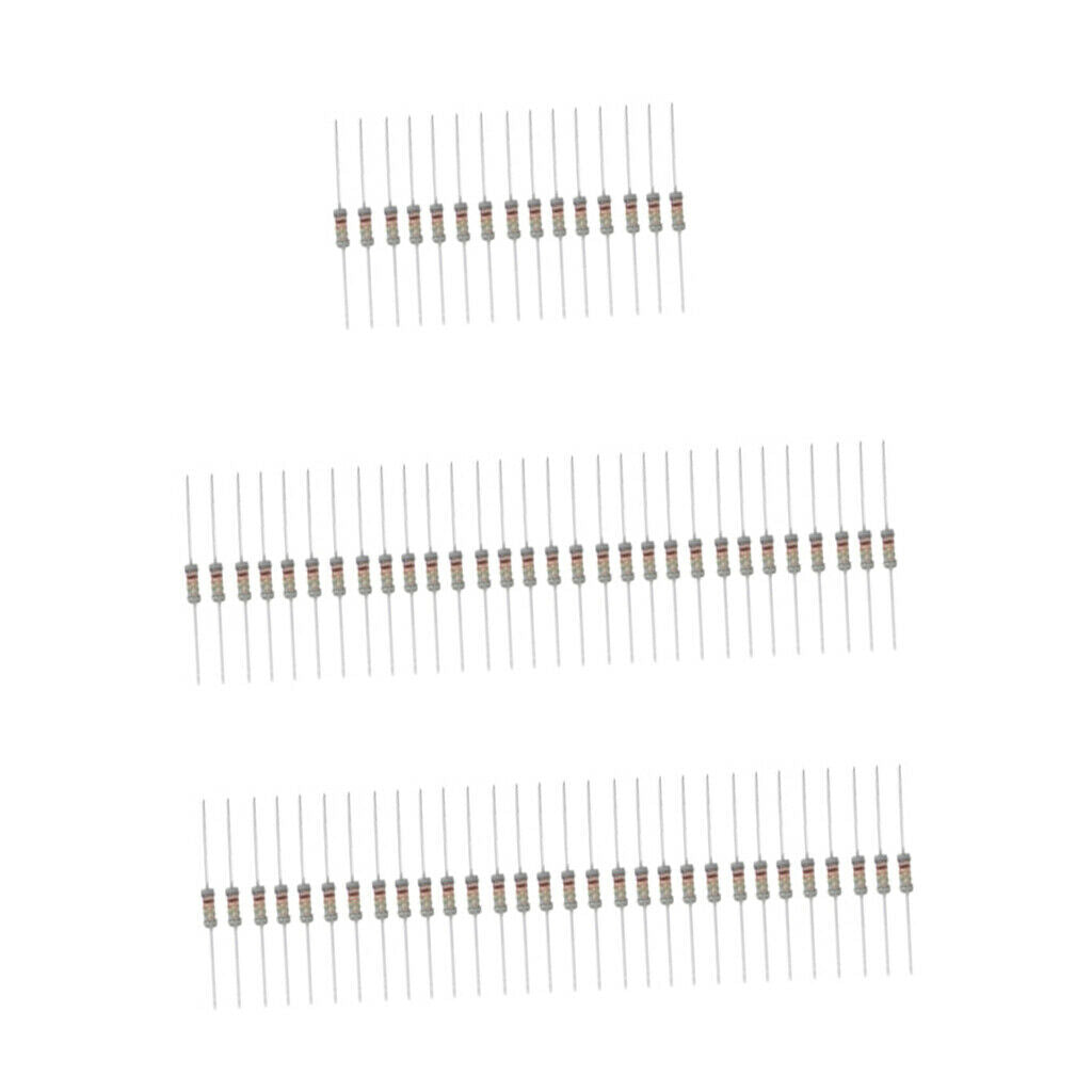 150Pcs 30 Values 0.1 ohm - 750 ohm 3W 5% Carbon Film Resistors Assortment Kit