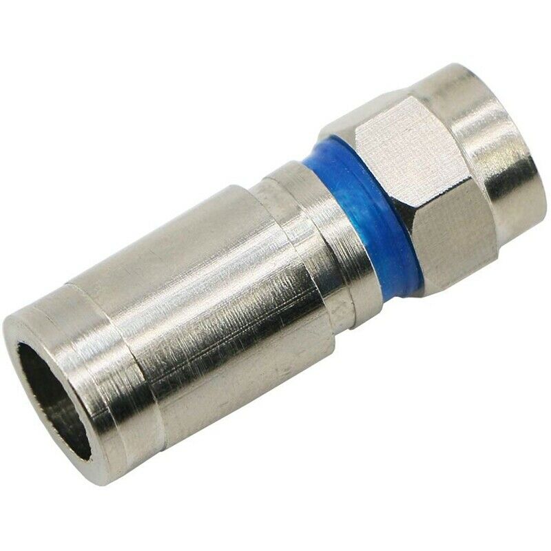 Compression RG6 F Connector Coax Coaxial Adapter Plug for Satellite & Cable TVS3