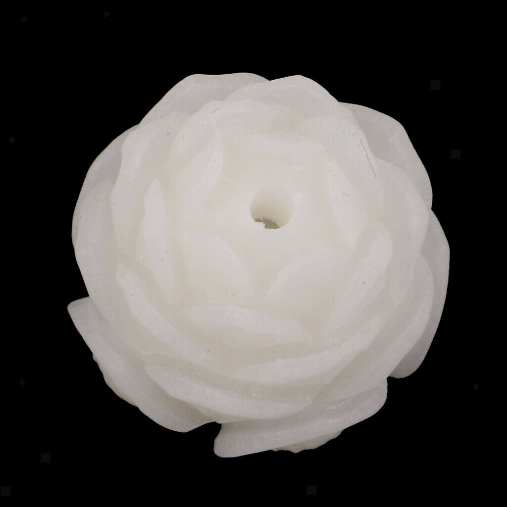 White Buddhism Jade Bodhi  Carved Lotus Beads DIY Jewellery Making Charm