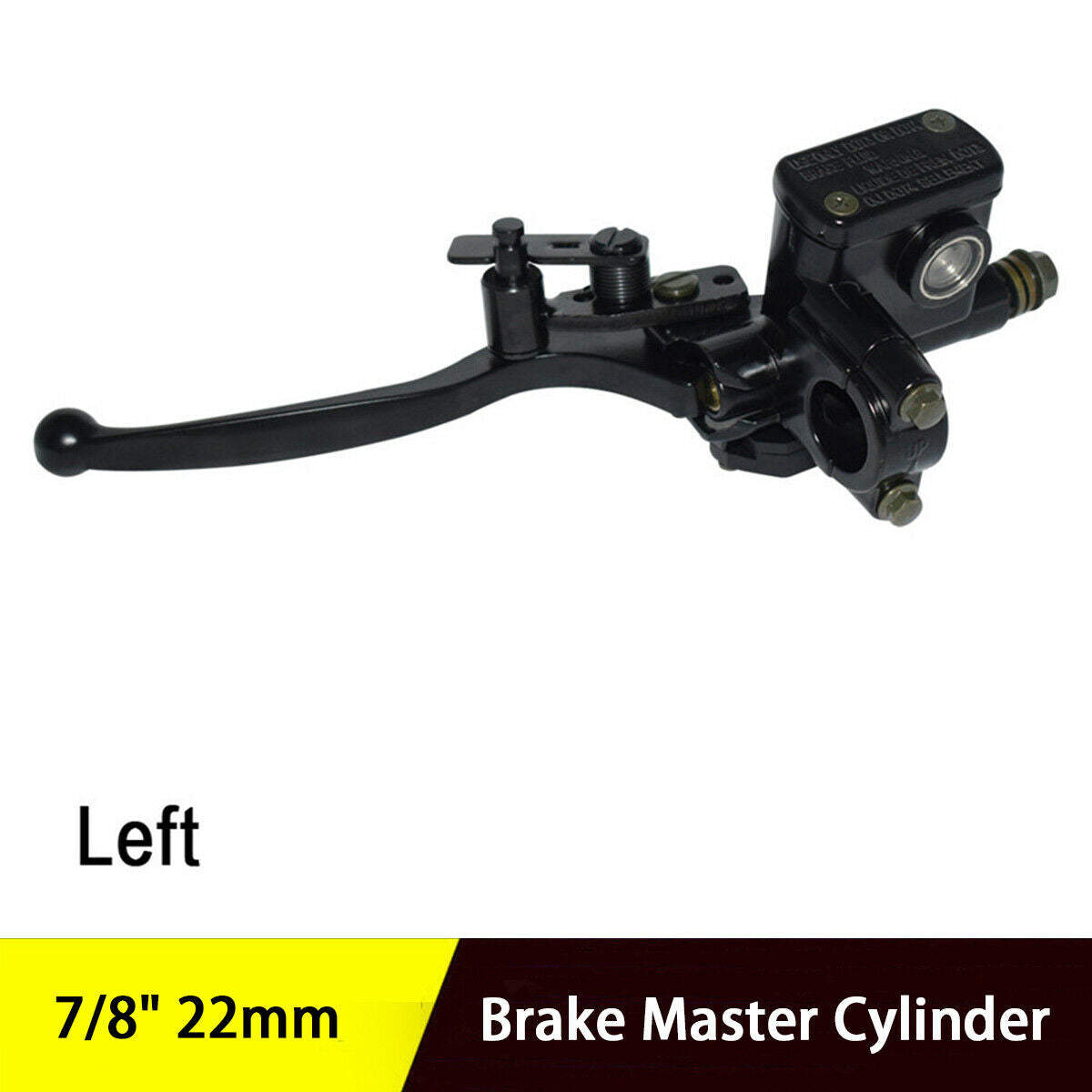 22mm Left Motorcycle Hydraulic Brake Pump Master Cylinder Brake Light Switch