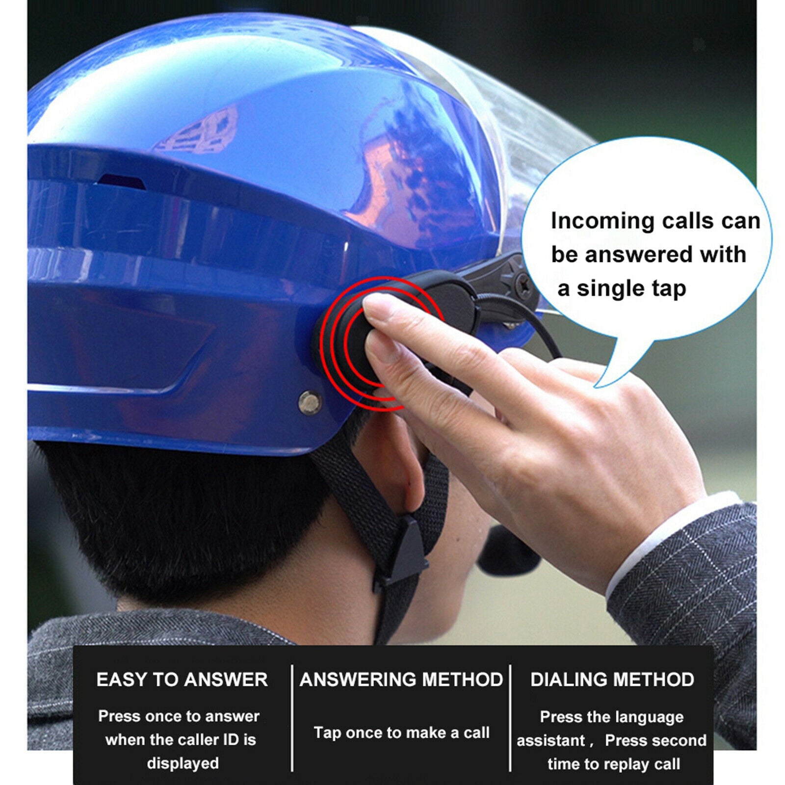 Motorbike Motorcycle Helmet Bluetooth Headset High Sound Quality System
