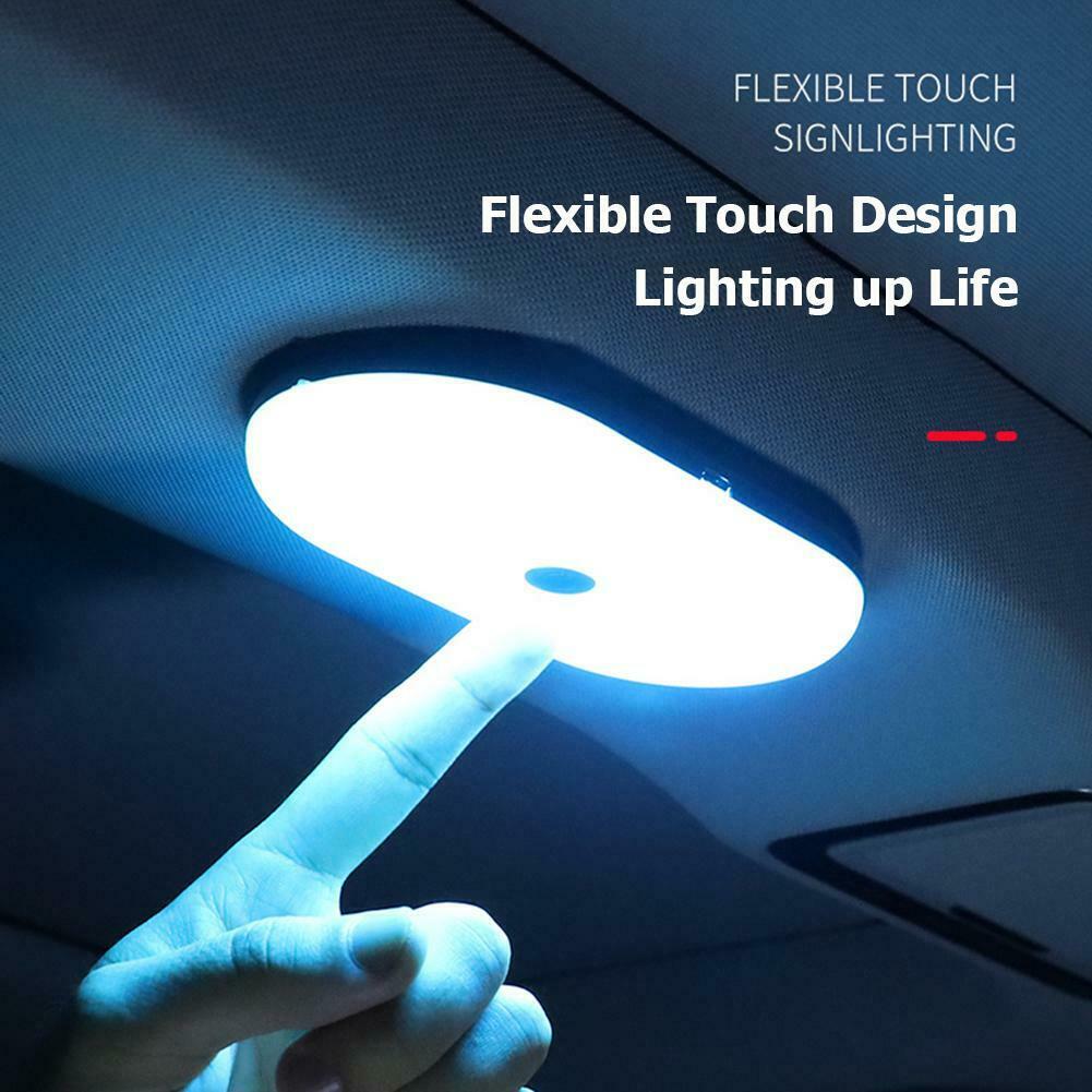 Universal USB Rechargeable Light Car Interior Roof Dome LED Reading Lamp @