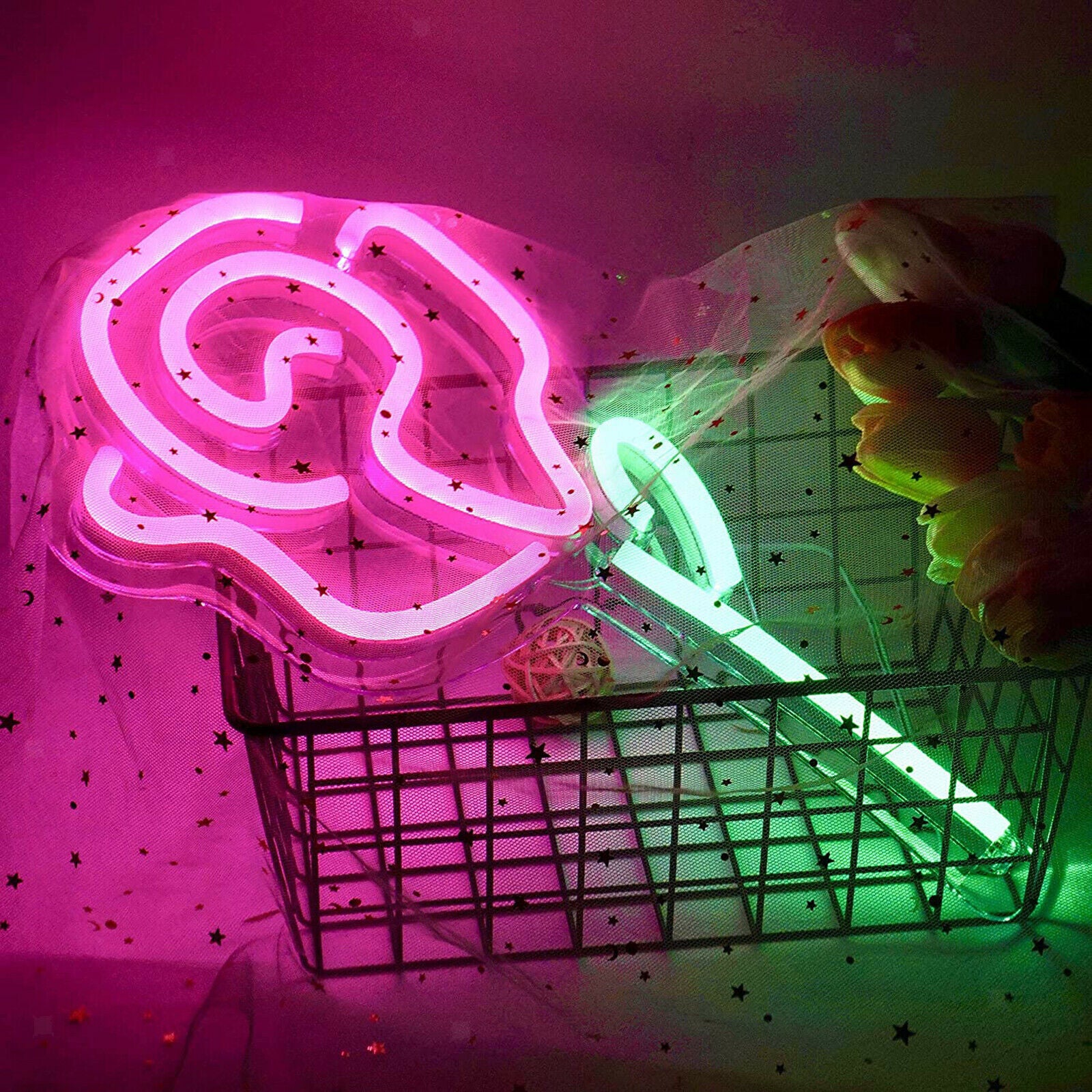 Red Rose Neon Signs Home Party Beer Bar Pub Recreation Garage Decoration