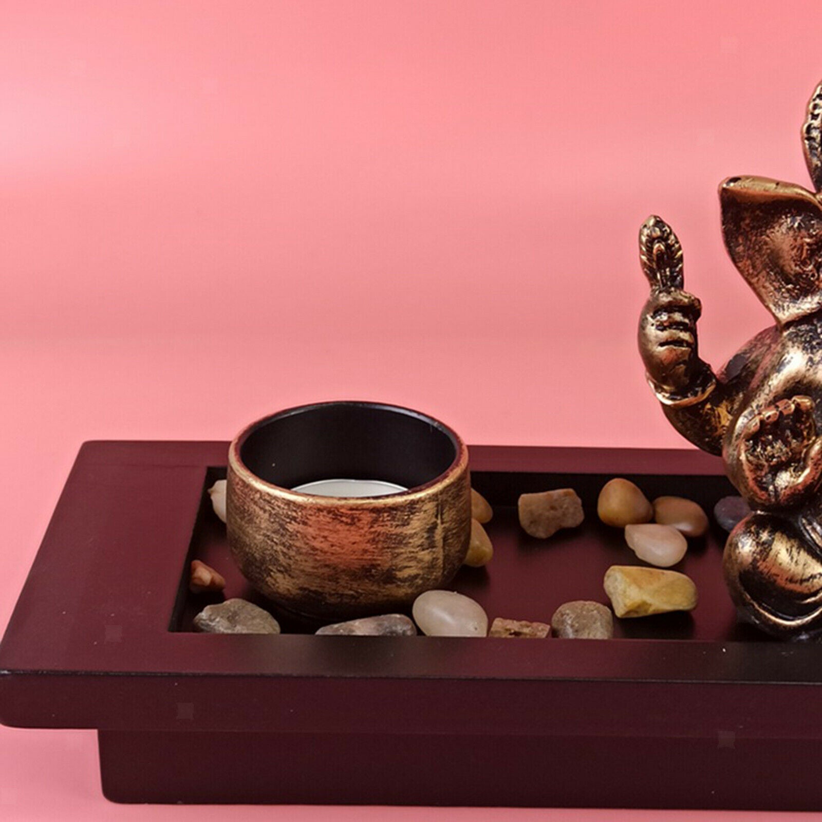 God Lord Ganesha Statue Incense Burner Tray Blessing Home Office Decorations