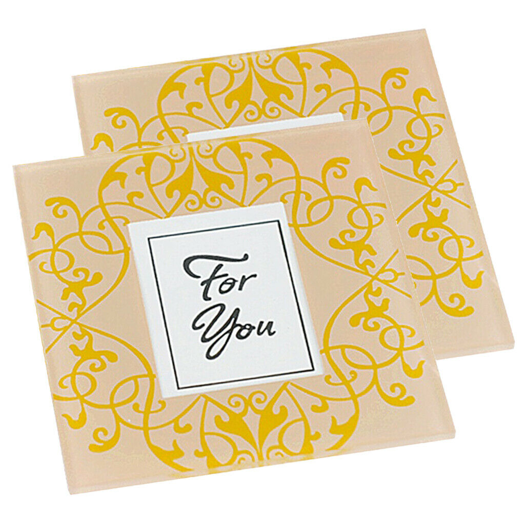 Picture Frame Glass Coasters, Wedding Favors Set of 2
