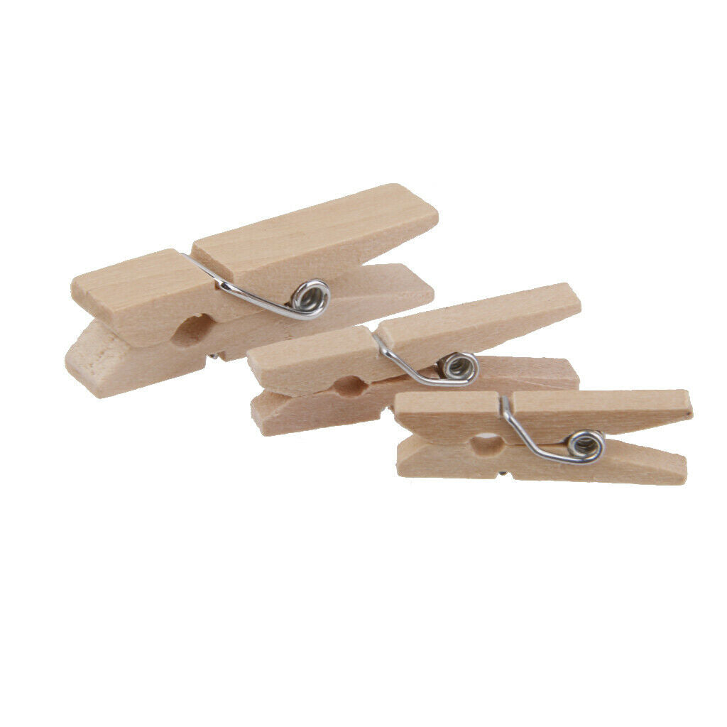 300pcs Mini Wooden Pins Pegs Wood  Paper Clothespins Crafting Cardmaking