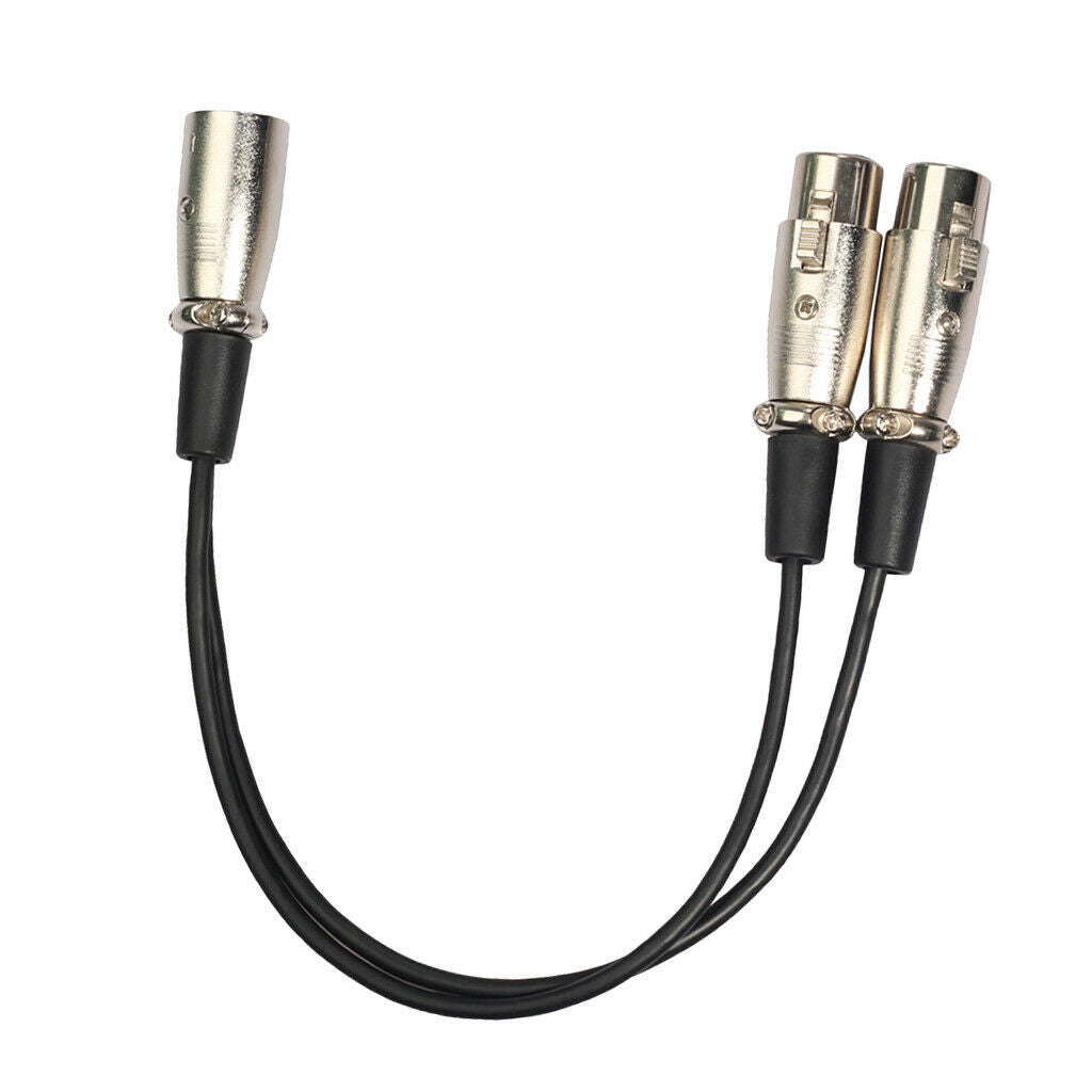 3Pin XLR Male to 2 XLR Female Audio Cable for Mic Mixer Recorder Accessory