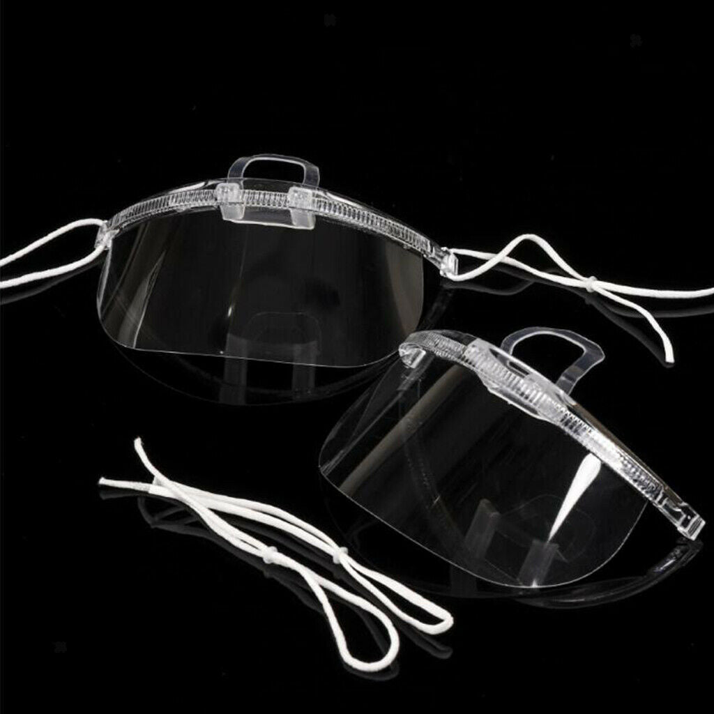 30PCS Clear PET Mouth Shield Visor Cover Protection for Kitchen Restaurant