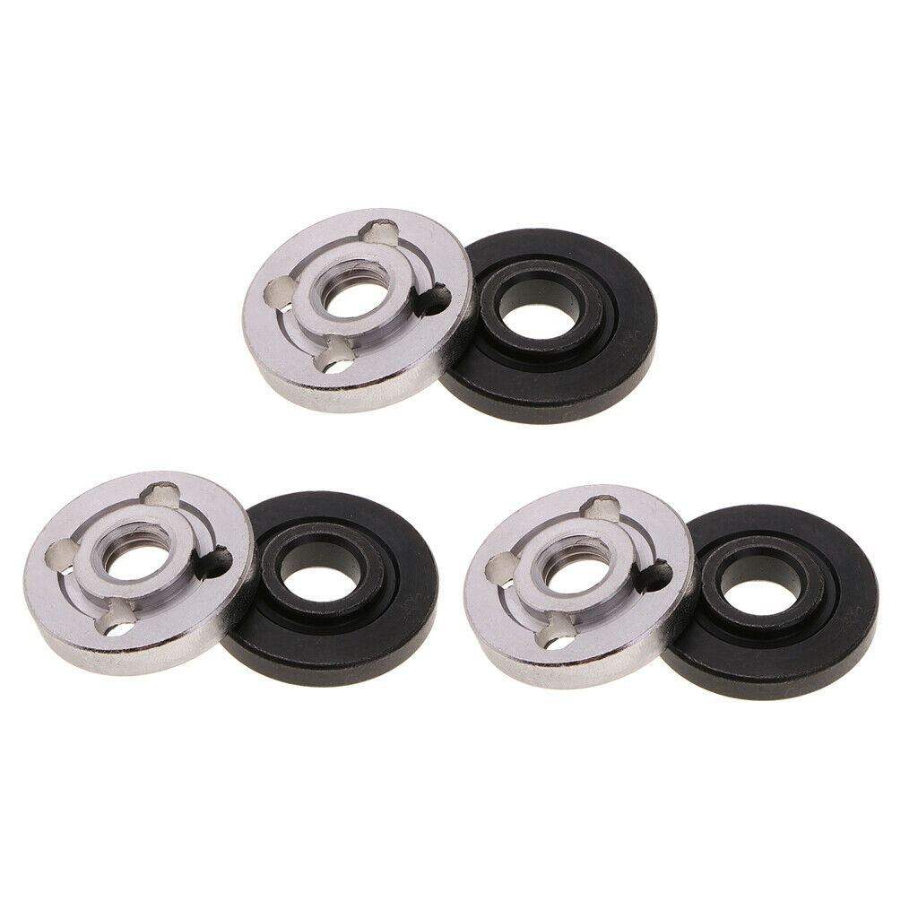 6Pcs Round Clamp Flange Lock Nut & Grinder Flange Nut for 100 Angle Grinders