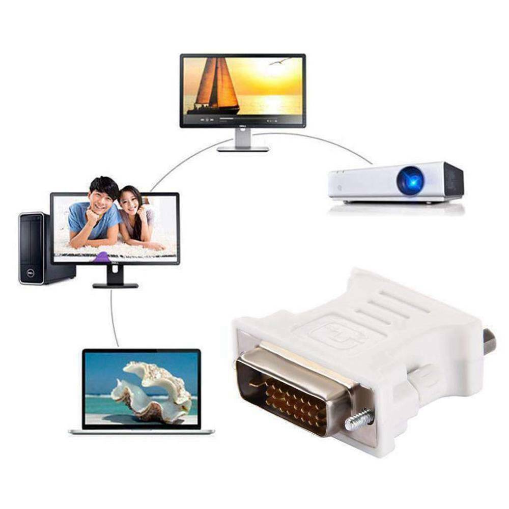 DVI-D 24+1 Digital Dual Male To VGA Female Video Monitor Adapter Cable Converter