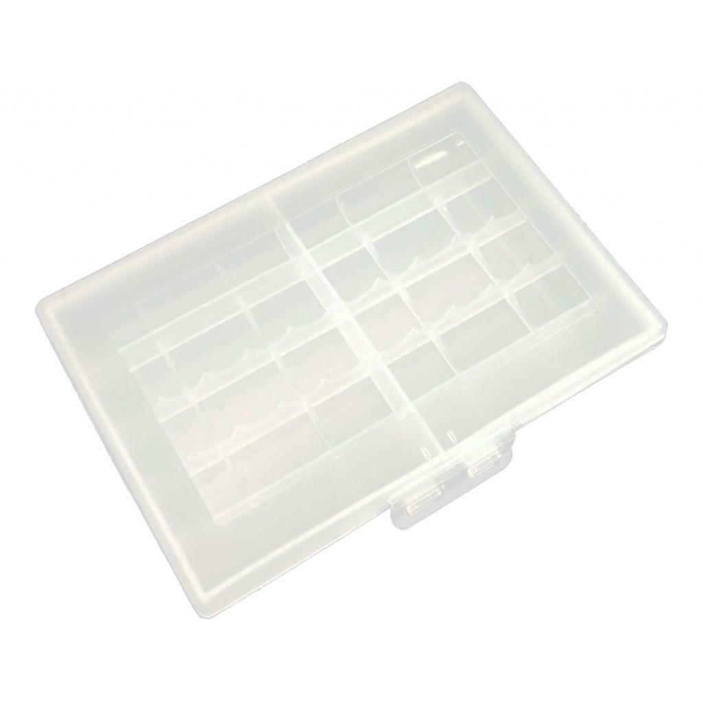 Plastic Battery Clear Storage Box 10xAAA + 4xAA Rechargeable Batteries