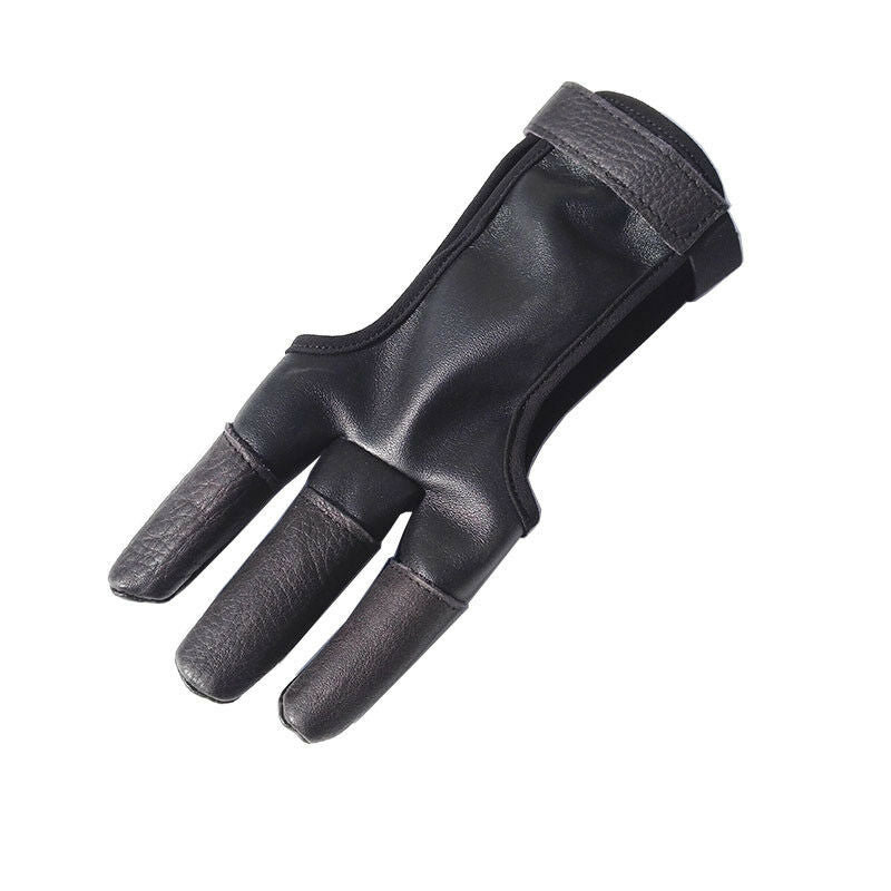 1pc Archery Glove Finger Guard Protector Gear 3 Fingers Right Left Hand Leather